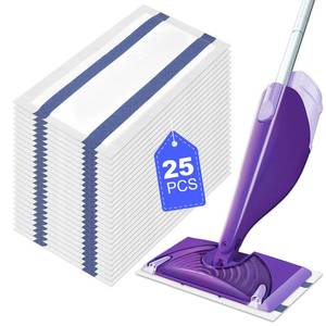 lot 4008 image: YagoDago 25 Count Wetjet Pads Refills, Disposable Mop Pad Refills Compatible with Swiffer Wet Jet Mops, Thickness, Absorbent for Household Cleaning and Suit All Multi-Surface