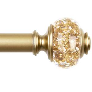 lot 4023 image: Curtain Rods for Windows 48 to 84 Inch, USFOOK 78 inch Luxury Gold Curtain Rod 32 to 86 Inch, Telescoping Splicing Drapery Rods with Decorative Translucent Finials
