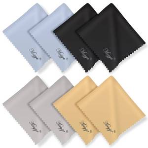lot 4026 image: Mcyye 8 PCS Microfiber Cleaning Cloth for Glasses (6x7in), Premium Eyeglass Cleaning Cloth, Lens Wipes Cloth for Electronics, Glasses, TV Screen, Cell Phone and Laptop, Cleaning the Screens Works Wellin
