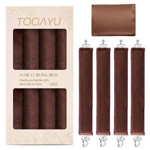 lot 4041 image: Togayu Heatless Curls Overnight Set - Jumbo Overnight Hair Curlers to Sleep In, Soft Velvet Hair Rollers for Women, No Damage Curls Styling Tools 4pcs