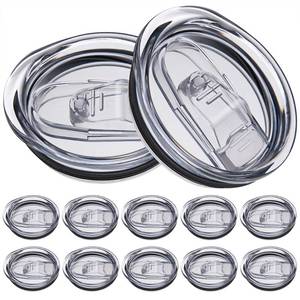 lot 4380 image: 4 PCS 20 Ounce Tumbler Lid For Skinny Tumbler Lid Replacement,Splash Resistant Silicone Sliding Cup Covers for 2.64 IN Mouth Tumbler Cooler (20 oz Tumbler Lids X 4pcs) (12)