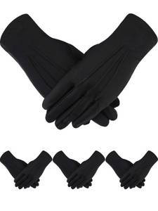 lot 4403 image: Sumind 4 Pairs Adult Uniform Gloves Spandex Dress Glove for Wedding Police Formal Tuxedo Guard Parade Costume