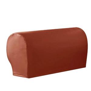 lot 4458 image: vctops Waterproof Faux Pu Leather Armrest Covers Vintage Stretch Arm Covers for Chairs Couch Sofa Armchair Slipcovers for Recliner Sofa 2pcs, Orange