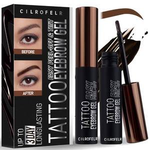 lot 4471 image: Cilrofelr Tattoo Peel Off Eyebrow Gel, Easy Tattoo Brow Peel Off Gel, Last Up to 3 Days, Waterproof, Transfer-proof, For Fuller and Defined Looking Brows, Brown (2 Pack)