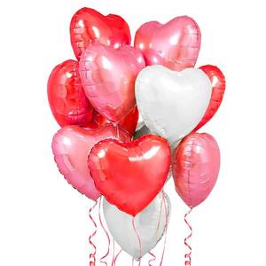 lot 4473 image: Heart Foil Balloons for Valentinefts Day Decorations, ftI Love Youft Balloons, Romantic Decorations for Special Night (18 inch)