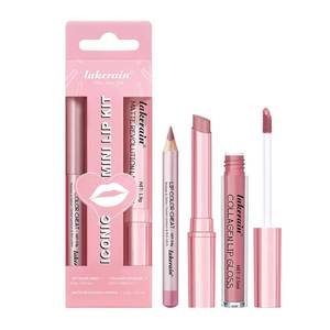 lot 4476 image: 3PCS Lip Liner and Lipstick Combo Set - Matte Lip Liner Pencil, Velvet Matte Lipstick and Hydrating Collagen Lip Gloss - Long-Lasting, Smudge-Proof, High Pigment Nude Pink Lip Makeup Kit (Nude Pink)