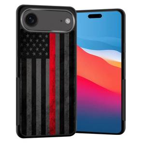 lot 4478 image: Vobber for iPhone Air Case,Slim Anti-Scratch Architecture TPU Shockproof Protective Case Cover for iPhone Air 6.5 2025,Thin Red Line USA Flagin