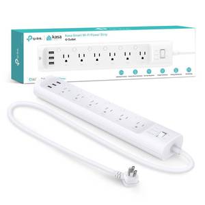 lot 4496 image: Kasa Smart Plug Power Strip HS300, Surge Protector with 6 Individually Controlled Smart Outlets and 3 USB Ports, Works with Alexa and Google Home, No Hub Required