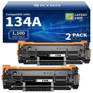 lot 5540 image: Skydo (with Chip) Compatible 134A W1340A Black Toner Cartridge Replacement for HP 134A 134X W1340A W1340X Toner Cartridge Use with LaserJet M209dw MFP M234dw M234sdw M234sdn Printer (Black, 2 Pack)
