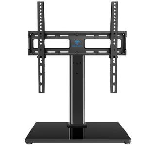 lot 5561 image: PERLESMITH Universal Swivel TV Stand Legs for 24-60 inch LCD LED TVs, Height Adjustable Television Mount Stand with Tempered Glass Base, Universal VESA Mount 400400mm, Holds up to 88lbs, PSTVS09