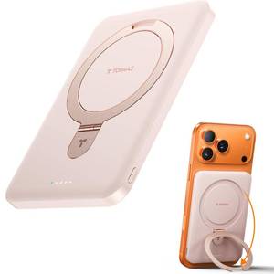 lot 6101 image: TORRAS EasyGo 0.45 Slim Magnetic Portable Charger Power Bank for iPhone, 5000mAh 22.5W Fast Charging Wireless Battery Pack Compatible with Magsafe, iPhone Air,Pro,Pro Max,17,16,15,14,13,12, Rose Goldin