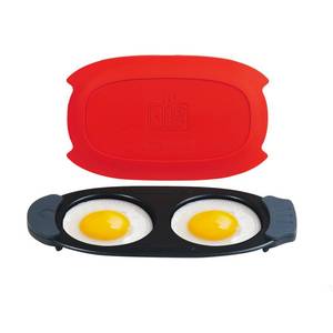 lot 6113 image: MKYSAIL Quick-Heat Microwave Egg CookerPoacherfryer,Multi-use microwave egg maker for Breakfast Sandwiches,Dishwasher-Safe,Save Time,Portable for Home,Travel,Gifts(red)