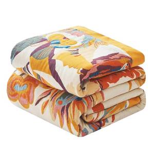 lot 6127 image: VANJOROY Boho Throw Blanket 60 x 80in, 100percent Organic Cotton Skin-Friendly Lightweight Ultra Soft Bed Quilt Throw - Spring Floral Butterfly Farmhouse Decor Blanket for Sofa Couch Chair and Gift.in