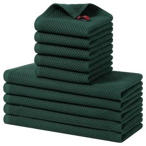 lot 6148 image: Homaxy 100percent Cotton Kitchen Towels and Dishcloths Set, 12 x 12 Inches and 13 x 28 Inches, Set of 10 Bulk Kitchen Towels Set, Ultra Soft Absorbent Dish Cloths for Washing Dishes, Blackish Green