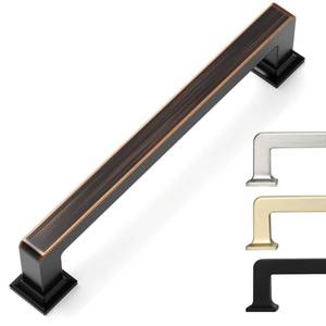 lot 6157 image: 9BUILD 5 Inch 10 Pack Oil Rubbed Bronze Cabinet Pulls - Kitchen Cabinet Hardware - Cupboard Handles