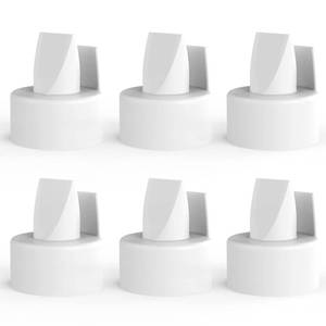 lot 6196 image: 6-Count Papablic Duckbill Valves, Replacement Milk Valves Compatible with Spectra S1 S2 and Medela Breast Pumps Parts Accessories, BPA and DEHP Free, Food-Grade Silicone, Easy to Clean, White