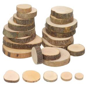 lot 6197 image: Tofficu 100 Pcs Mini Natural Wood Slices, 1.5-3CM Unfinished Round Log Discs, Small Wood Pieces for DIY Arts and Crafts, Wedding Ornaments, Photo Props Decorations