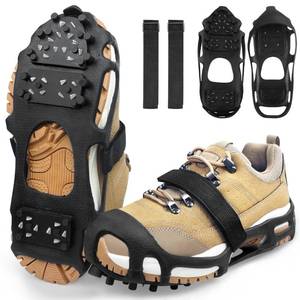 lot 6230 image: Ice Cleats, Crampons Ice Cleats for Shoes and Boots Men Women Kids,Non Slip 28 Steel Shoe Spikes for Snow and Ice Traction Snow Cleats Grippers for Winter Walking Hiking Fishing size M