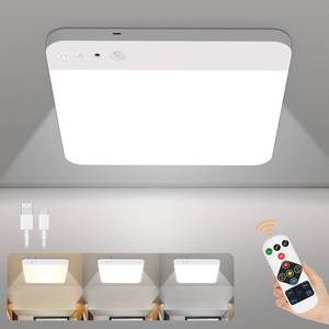 lot 6235 image: WhitePoplar Rechargeable Motion Sensor Ceiling Light with Remote - Magnetic Wireless Closet Lights, 400LM Closet Lights Motion Sensored Indoor for Bathroom Closet Pantry and Hallways