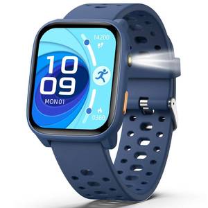lot 6238 image: ModaWin Smart Watch for Kids with 12 Puzzle Games, 1.83 Fitness Tracker Watch Heart Rate Sleep Monitor, Pedometer, Alarm Clock, Flashlight, Gift for 6-12 Year Old Boys Girlsin