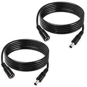 lot 6239 image: A9.8FT 12V DC Power Extension Cable 5.5mmx2.5mm 18AWG Male to Female Extension Cable Barrel Connector for CCTV Surveillance Camera LED Light Bar Router Projector Printer 2PCS