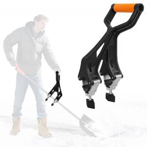 lot 6262 image: KJX Upgraded Shovel Handle Extension, Ergonomic Snow Shovel Handle Replacement, Back Saver Attachment Universal Fit for Weed Eater, Rakes, String Trimmers, Shovels and More Yard Tools