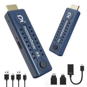 lot 6268 image: Wireless HDMI Transmitter and Receiver 328FT100M,4K Decode 1080P60Hz Wireless HDMI Extender,Plug and Play Portable 2.4Gand5G Dual Band for Streaming Video and Audio to Monitor from LaptopTV Box