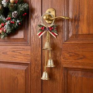 lot 6408 image: Christmas Bells Decorations Jingle BellHanging Decorative for Door,Wall, Bedroom, Living Room,Tree Ornaments for Home Decor, Wreath, Door Hanging,Cluster Decorative Bells (Glittering Gold)