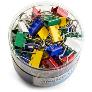 lot 6452 image: Staples Mini Binder Clips, Assorted Colors, 60 Count � Small Clips for Notes, Paper Stacks and Organization