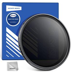lot 6469 image: NEEWER Basics 82mm Variable ND Filter, ND2-400 1-9 Stops Light Reduction Rotatable Variable Neutral Density Filter with Anti Fingerprint Coating, Slim Frame for Camera Lens