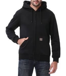lot 11107 image: TUAOVA Menfts Loose Fit Heavyweight Full Zip Fleece-Lined Hoodie Sweatshir (Black,S)
