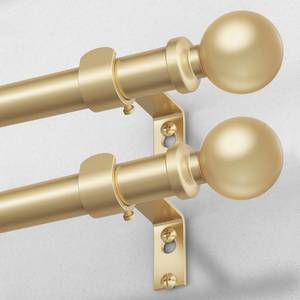 lot 11135 image: Wolistsa 2 Pack Gold Curtain Rod, 1 Inch Adjustable Heavy Duty Curtain Rods for Windows 30 to 56 Inch, Decorative Modern Window Treatment Rods, Splicing Metal Drapery Pole, Easy Installation