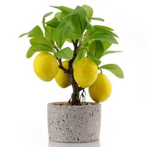 lot 11150 image: Woration Artificial Potted Plants Fake Yellow Lemon Tree Bonsai Decoration Faux Fruit Greenery with Pot Indoor for Home Office Living Room Table Ornaments