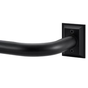 lot 11177 image: Vimayta Wrap Around Curtain Rod for 28 to 97 Inches Window, Splicing Structure, 1 Inch Room Darkening Blackout Curved Drapery Rods with Heavy Duty Alloy Bracket, WallandCeiling Mounted, Matte Black