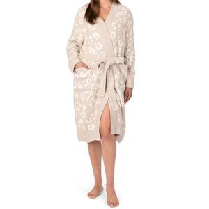 lot 11197 image: PAVILIA Premium Womens Plush Robe, Super Soft Fuzzy Bathrobe, Cozy Spa Robe with Pockets for Women, SM, Beige Cheetah