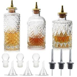 lot 11201 image: SuproBarware Bitters Bottle for Cocktails - Glass Dasher Bottles with Dash Tops, Great for Bartender,Home Bar