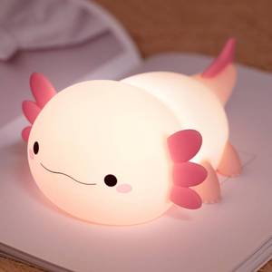 lot 12251 image: YR YRHH-PET Axolotl Cute Night Light, Kids Squishy Rechargeable Axolotl Lamp, Mom Mothers Day Gifts, Girl Bedside Animal Nightlight, Dimmable Silicone LED Toy Pink Light, Baby Nursery Kawaii Dcor