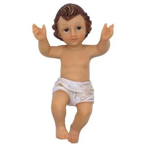 lot 12252 image: Baby Jesus Nativity Figurine  Painted Christ Child  Add to Manger or Creche Scene Great Christian Home and Church Dcor for Christmas Season  12, 8in, 6in or 4.5in Long (6in Jesus)in