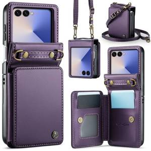 lot 12276 image: Vinich Crossbody for Samsung Galaxy Z Flip 7 Wallet Case with Strap, Card Holder RFID Blocking Kickstand Shockproof Flip Phone Cover Fit for Galaxy Z Flip 7 6.9 Purplein