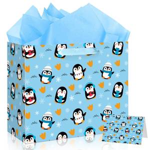 lot 12321 image: Winter Penguin Gift Wrapping Paper