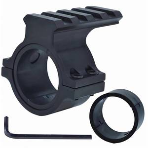 lot 12327 image: Miaozhun Tactical 1 inch and 30mm Scope Mount Ring Adapter with 4 Slots Picatinny Rail on top, Scope Tube Clamp with Diameter Reducer Insert for Flashlight, Red Dot, Laser Sight, Accessories (1 Pack)