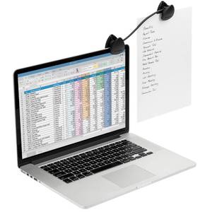 lot 12349 image: Kensington Document Holder for Typing for Laptops and Monitors, Flex Clip Copyholder, Typing Stand Document Holder, Office Paper Clip Holder, Compact Paper Holder Stand, Black 9-34 Wide K62081BFin