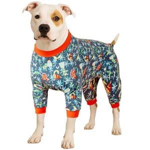 lot 12364 image: LovinPet Dog Sweatshirt, Lightweight Stretchy Fabric, Dark Green Dinosaur Print, Sun Protection, Pet Anxiety Relief Shirt, Easy Wearing Dog Onesie, Dog Costume for Parties,2XL