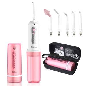 lot 12406 image: Water Dental Flosser Cordless for Teeth Portable Oral Irrigator Rechargeable Collapsible Travel Teeth Cleaner with Case, 4 Modes with DIY, 5 Jet Tips, IPX7 Waterproof for Teeth Cleaning