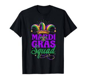 lot 12408 image: Mardi Gras Squad Matching Group Mardi Gras Cruise Crew Party T-Shirt