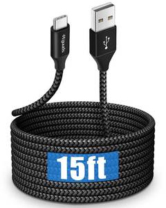 lot 12421 image: etguuds Long USB C Cable 15ft, USB 2.0 to USB Type C Cable Fast Charging Nylon Braided Charger Cord Compatible with Samsung Galaxy Note, LG, Moto, Google, Sony, Switch, Camera and Other USB-C Device