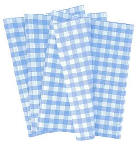 lot 12425 image: MUNILAIL 100 Sheets Gingham Tissue Paper 14 x 20 Inches Light Blue and White Checkered Tissue Paper for Gift Bags Bulk Wrapping Papers Gift Papers Tissue for Birthday Gift Packing Crafts