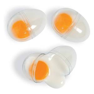 lot 12433 image: Fun Express Slime Easter Eggs 12 Pack - Egg Yolk Slime Filled Plastic Easter Basket Stuffers for Kids  Non-Sticky Prank Toys for Boys and Girls  Perfect Easter Egg Fillers for Parties and Hunts (Missing 5)