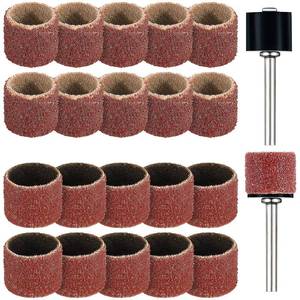 lot 12437 image: 22 Pet Nail Grinder Replacement Kit with Grit Sanding Bands Pet Smoother Claw Care Black Grinding Drums Dog Nail Grinder Replacement Dog Claw Grooming Supplies(12 Inch 60 Grit and 100 Grit)