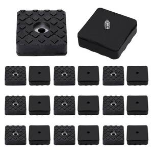 lot 12441 image: Murtenze 20 Pack 30mm x 30mm Square Rubber Feet, Black Non Slip Furniture Pads Feet Covers Floor Protection for Chair, Table, Desk, Sofa Legs